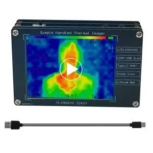 업그레이드된 MLX90640 적외선 열 휴대용 센서 고정밀 카메라 온도 테스터 감지 비접촉 측정 빌트 인