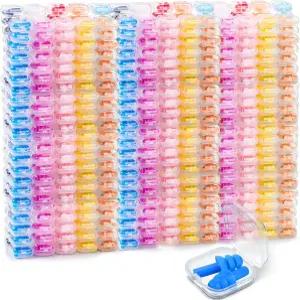 수면 소음 제거 수영 촬영 콘서트 코골이 등 10가지 색상과 휴대용 케이스 재사용 실리콘 이어플러그