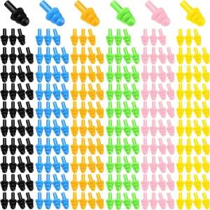 240쌍 수면 소음 제거용 이어플러그 실리콘 수영 코골이 콘서트 사수 작업 소음이 많은 장소(6가지 색상)를