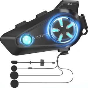 버니 모터사이클 헬멧 블루투스 헤드셋 스피커 4명의 라이더 2Km 인터콤 2종 마이크 IP67 방수/소음