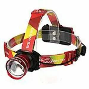 야간 등산 캠핑 줌 헤드랜턴 라이트 배터리겸용 레드