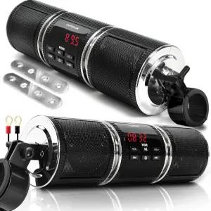 고호크 모터사이클 스피커 블루투스 방수 오디오 시스템 내장 앰프 FM 라디오 AUX 입력 USB -