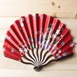 [셀러에이드]TBZ 고급스러운 꽃무늬 웨이브 대나무부채-랜덤발송 여름 여름휴가