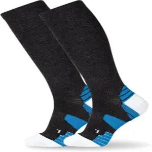 +스포츠 여행 간호사 부종을 위한 MD 면 압박 양말 4/6켤레 15-20mmHg 무릎 높이