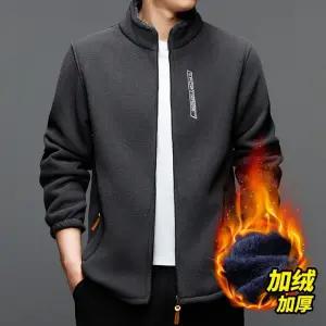 가을 남성용 야상사파리 야상 차이나넥 상의 바람막이 기모 보온 카디건 후드 플리스 코트 원픽3