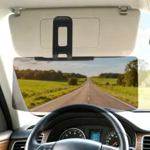 카바이저 익스텐더 선 블로커 - 편광 안티 글레어 선바이저 야간 주행을 위한 범용 각도 조절 가능한 UV