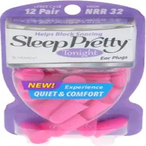 Hearos는 오늘 밤 예쁜 수면 폼 이어 플러그 청력 보호 32 NRR 12쌍 보라색 5803