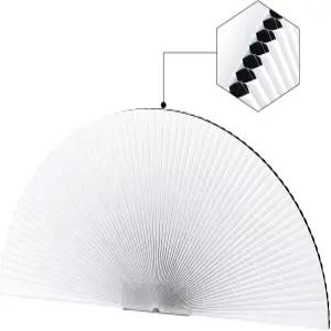 오덕 아치 창문 그늘막 블랙아웃 하프 서클 셀룰러 반원 창문용 주름 블라인드 문 쉽게 자르고 설치하기