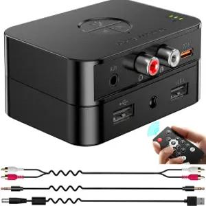 가정용 스테레오용 TVVBS Bluetooth 6.0 수신기 HiFi 음악 스트리밍용 블루투스 오디오 어댑터 유선 스피커