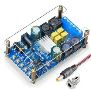 DAMGOO 블루투스 앰프 보드 50w+50w 2채널 오디오 보드로 개조 스피커 간편한 설치 및 보호 쉘이 있는