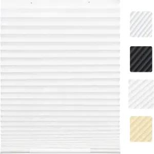 문리스 무선 주름 창문 그늘막 드릴 컷 없음 크기의 블라인드 설치하기 쉬운 문용 블라인드(라이트 필터링