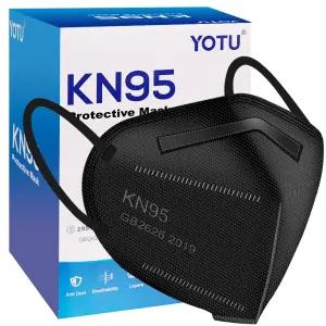YOTU KN95 페이스 마스크 60개 5겹 컵 먼지 필터 효율 95 재택근무 레스토랑에 적합
