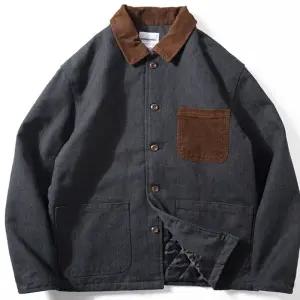 남자 패딩 점퍼 잠바 공작면 빈티지 카고 루즈핏 면 도톰 보온 코트 자켓 외투 BE5