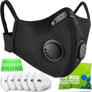 베이스캠프 목공 조경용 먼지 꽃가루 필터가 포함된 재사용 가능한 컴포트 M 플러스 마스크 연장