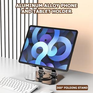 360 ° 회전식 태블릿 스탠드 조정 가능한 접이식 데스크탑 홀더 4.7-12인치 IPad 호환 Pro Air 미니 노트