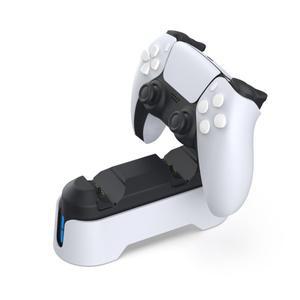 PS5 Dualsense 컨트롤러호환  회색 충전기 스테이션 PlayStation5 고속 듀얼 스탠드 도크