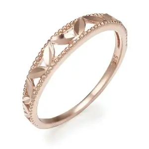 14K 리프 컷팅 볼라인 반지