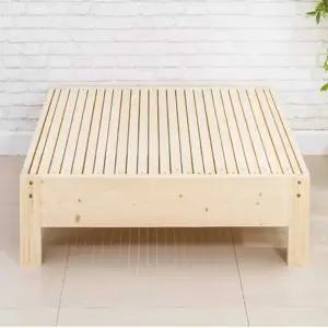 확장형 원목평상 폴딩 마당 프레임 원목 침대 매트리스