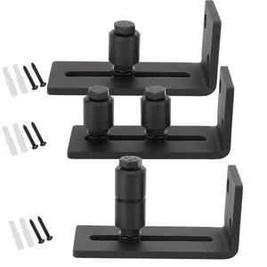 레일 헛간 도어용 조절 가능한 슬라이딩 플로어 가이드 8 in 1 탄소강 하드웨어 액세서리 도어 슬라이드 메커니즘 가구