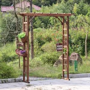 나무 울타리 아치형문 플랫탑일반아치 방부목 목재 정원