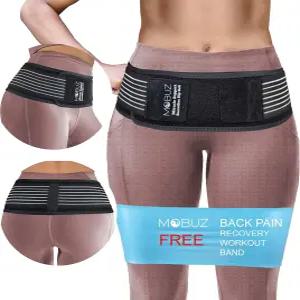 여성 및 남성용 Si 관절 벨트 + 저항 밴드 허리 운동 계획 전방 골반 기울기 교정 전자 지지대 을 위한