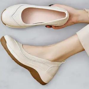 여성 중년 메쉬 로우 슬립온 키높이 운동화