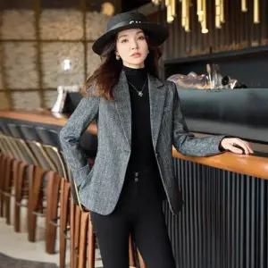 캐주얼 여자정장자켓 회색 정장 코트 봄가을 상의 ible3