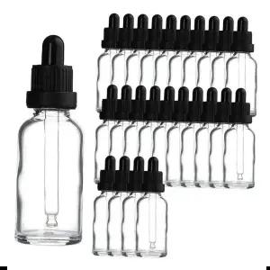 드롭병 블랙 잠금캡 스포이드 투명 공병 향수용기 30ml 25개