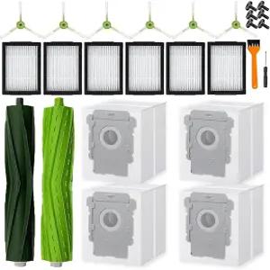 교체 부품 19팩 iRobot Roomba i3+ i7+ J7+ i5+ j5+ i6 i8 E J 시리즈 진공청소기 고무 브러시 1세트 6개