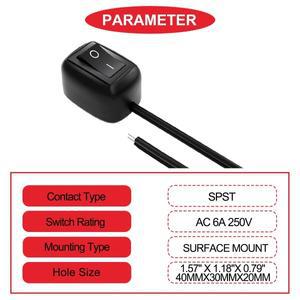 페이스트 타입 스위치 자동차 로커 ON/OFF 표면 장착 DC 12V 푸시 버튼 LED 라이트 스트립 다양한 램프용