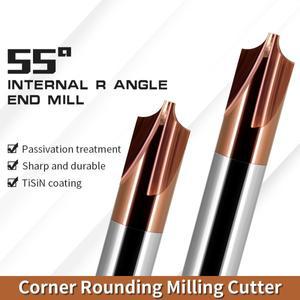 Augusttools HRC55 초경 내부 반경 코너 라운딩 커터 엔드 밀 R0.5 R1 R2 R3 R6 R4 R 모따기 라우터 비트