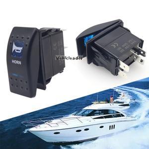 12V/24V 로커 스위치 자동차 보트 SPST (ON)-OFF 순간 토글 Carling ARB Narva 4x4  용 파란색 Led 5 핀