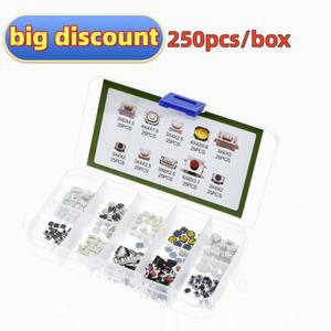 튼튼한 자동차 리모컨 태블릿 액티브 푸시 단추 스위치  키  터치 마이크로 박스 포함  250 개  10 가지