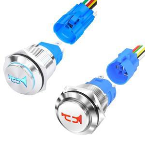 16MM 스위치 해양 버튼 12V 방수 금속 에어 푸시 자동차 기차 보트용