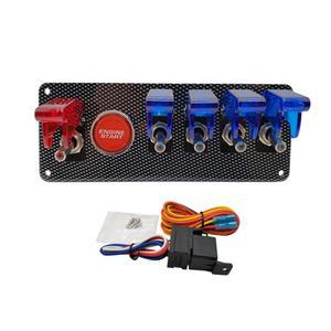 12V LED 점화 스위치 패널 레이싱 자동차 엔진 시작 푸시 버튼 스타터 토글