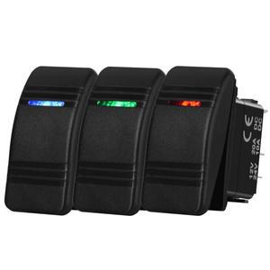 12V 20A LED 로커 스위치 3핀 SPST ON OFF  순간(ON) 방수 IP67 토글 라이트 바 (자동차  보트  범용)