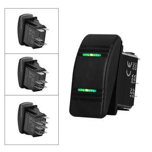 녹색 Led 라이트 바 스위치 12V SPST ON OFF 자동차 DPDT 로터리 비콘 해양 보트 순간