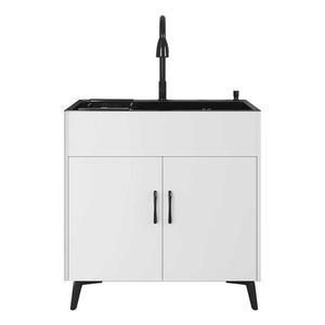 간이싱크대 주방 사무실 보조 무광 조립식 세면대 소형 하부장