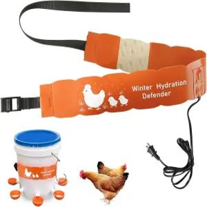 온도 조절기 치킨 워터러 히터 6피트 전원 코드가 있는 2-5갤런 버킷 워터러용 써모 벨트 가열 스트랩