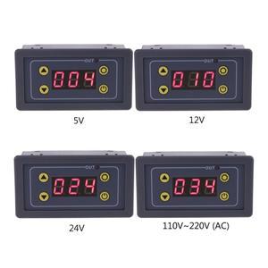 DC 5V 12V 24V 디지털 타이머 사이클 지연 제어 스위치 모듈 AC 110V-220V 용 LCD 디스플레이가있는 0.01s-