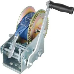 핀드몰 헤비 듀티 핸드 윈치 3500파운드 크랭크 스트랩 기어 10m(32피트) 수동 작동 양방향 래칫 보트