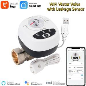 DN15/DN20/DN25 용 Tuya 스마트 WiFi Water Vavle 가스 차단 누출 방지 기능이있는 APP 무선 제어 타이머 A