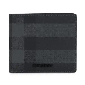 남성 타탄 체크 레더 빌포드 반지갑(차콜) 8070273