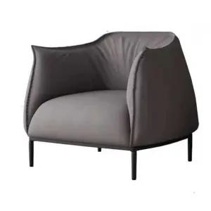 1인 가죽 소파 커스텀 오렌지 아웃라인 LC3 인조가죽