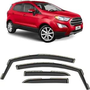 2018-2022 에코스포츠용 보론 글래스 채널 내 내구성이 뛰어난 레인 가드 윈도우 디플렉터 통풍구 바이저