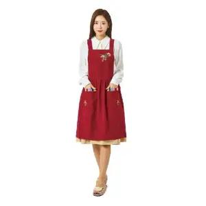 #넬]색동 플라워 자수 앞치마