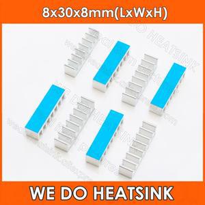 우리는 파란색 열 전도성 양면 접착 패드가 있는 방열판 8x30x8mm 알루미늄 DIP 냉각 수행합니다.
