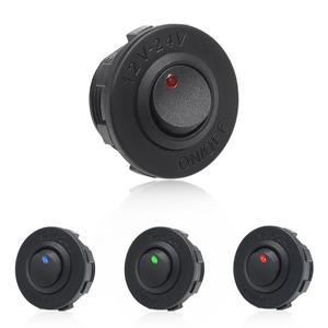 ON/OFF 라운드 로커 스위치 LED 조명 자동차 대시 보드 보트 12V 24V 3PIN 액세서리