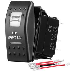 로커 스위치 마린 12V 24V  자동차 보트 방수  5 핀 온 오프 트럭 LED 램프 버튼  ATV UTV RV용