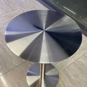 스테인레스 원형 테이블 식탁 카페 협탁 스틸 미니멀 고급